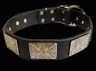 American Bulldog  leather dog collar